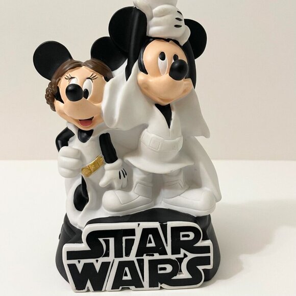 2009 Star Wars Disney Mickey & Minnie Mouse Star Tours Coin Piggy Bank Figurine - Picture 2 of 16